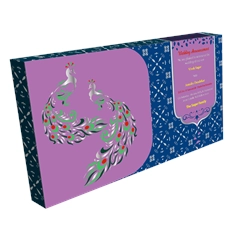 Wedding Announcement Gift Box Premium Silver 9 S + 1 L Compartments